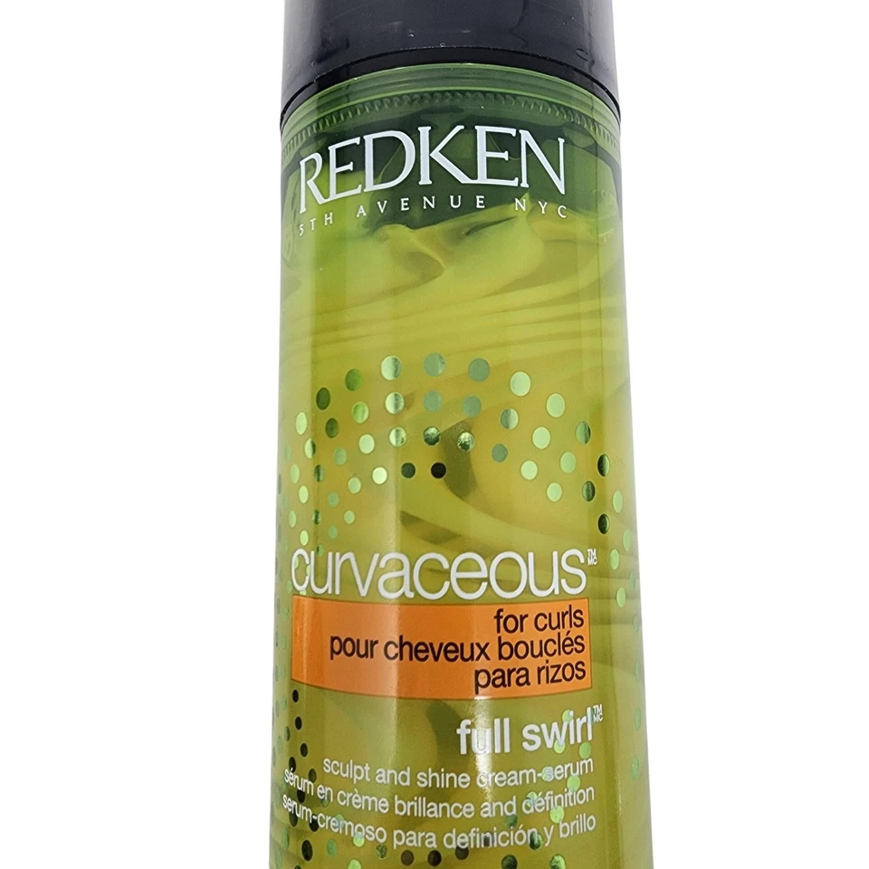 Redken Curvaceous Full Swirl Curl Cream Serum 5 Fl Oz For Curls Hair Styling - Image 2 of 4
