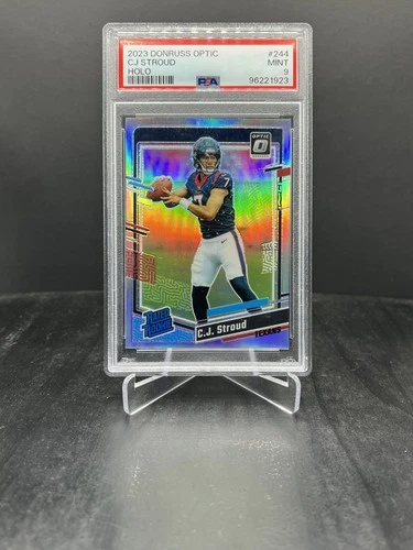 2023 Panini Donruss Optic Football C.J. Stroud RC Rated Rookie Holo PSA 9 #244