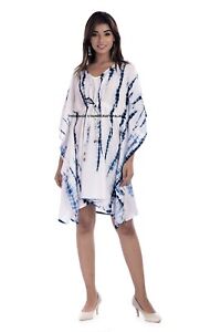 Embellished Hippie Tunic Top Dress Boho Beach Caftan Size 14 16 18 20 22 24 26