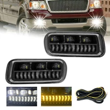 For 2004 2005 2006 Ford F-150 LED Fog Lights Front Bumper Lamps with DRL+Wiring