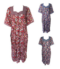 Damen Schürzenkleid Hauskleid Kurzarm Geblü...