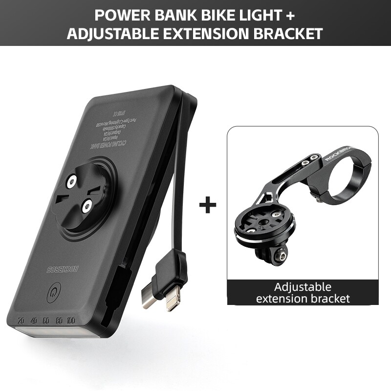 ROCKBROS Bike Speedometer Power Bank Headlight Combination With Bracket Portable 5490₽