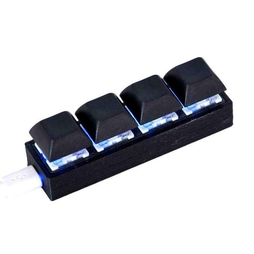 4Keys Mini Mechanical Keyboard Programming Macro Keypad Gaming Keyboards R4R4 - Zdjęcie 4 z 11