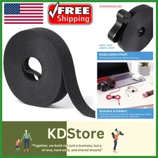 1 in X 30 Ft Hook and Loop Roll | Double-Sided Strips, Self-Gripping Straps | Re