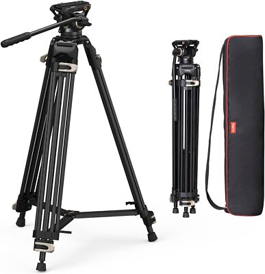 SmallRig AD-01 Video Tripod 73 Heavy Duty Tripod with 360 Degree Fluid Head and