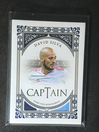 2021-22 Futera Unico Capitano Zaffiro David Silva 02/05 Uomo Città Reliquia - Foto 1 di 2