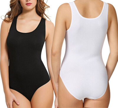 Damens Body Mit Rundhalsausschnitt - Nahtloser Shapewear Body ärmellos