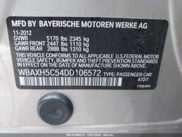 Used Left Curtain Air Bag fits: 2013 Bmw 528I front driver roof Left Grade A Foto 2 de 4