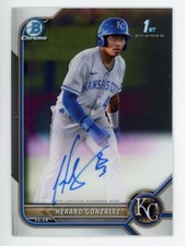 Herard Gonzalez 2022 Bowman Chrome 1st Bowman Autograph Kansas City Royales