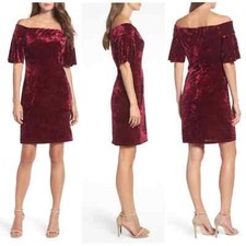 NWT Eliza J Off-the-Shoulder Velvet Cocktail Dress Sz 10