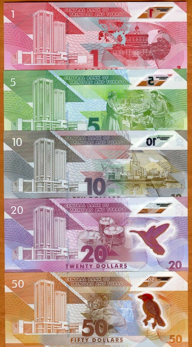 (取引中)ゴメチュ2 TRINIDAD SET Trinidad and Tobago, $1-5-10-20-50 2020 (2021) Polymer
