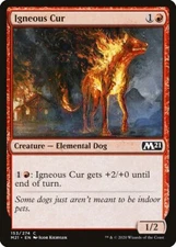 Magic the Gathering (mtg): M21: Igneous Cur  (x 4)