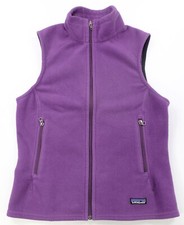 Rare VTG PATAGONIA Synchilla Full Zip Fleece Jacket Vest 90s Purple Women  s SZ M