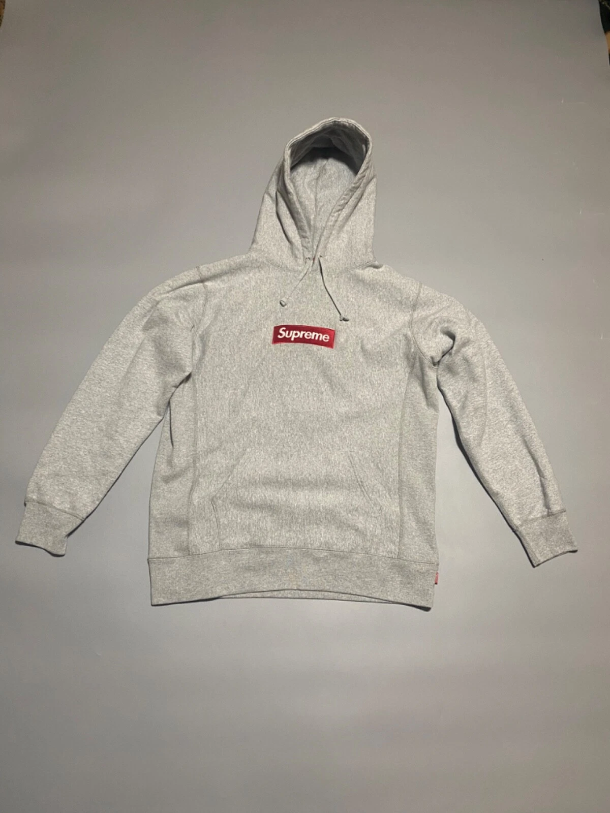 Supreme Box Logo Sweat shirt gris M Medium FW16   Excellent état