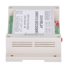 AC110-220V 3 Channel DMX512 Relay Switch DMX Relay Controller W/ Case For Lamp