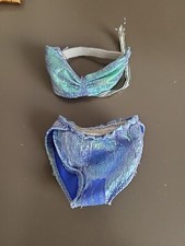Vintage Barbie doll swimming suit blue bikini