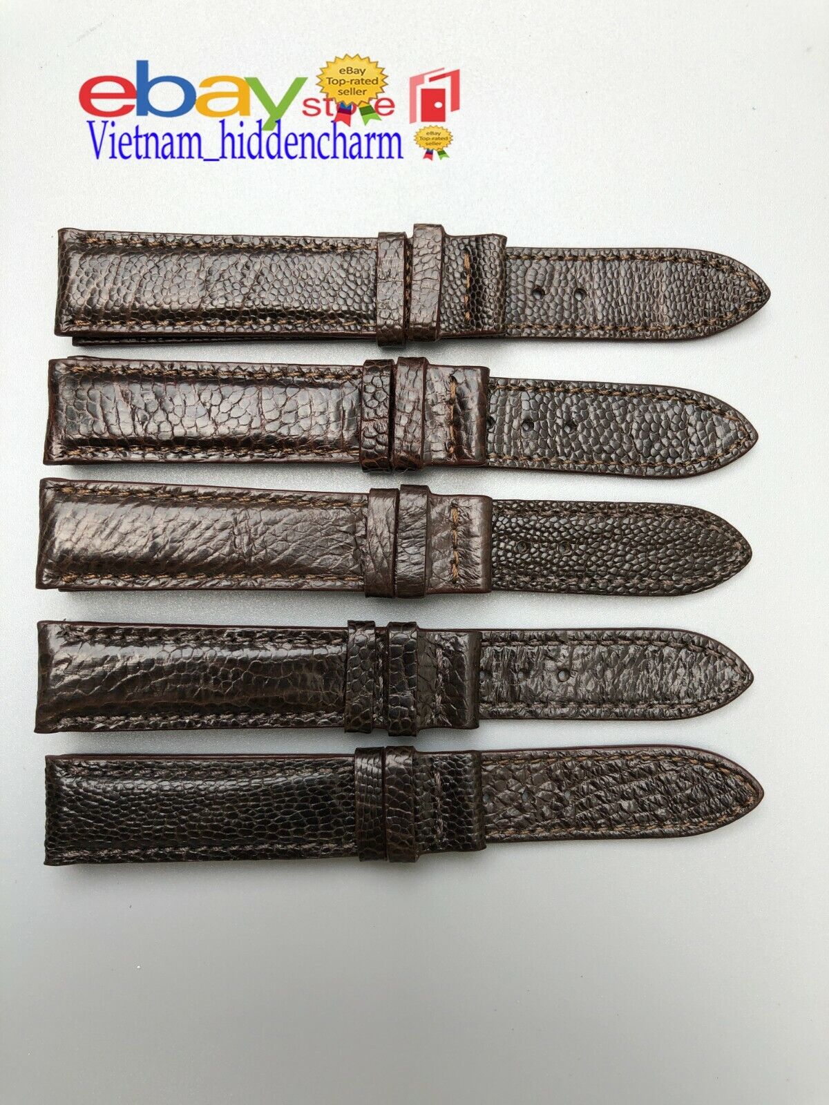18mm Crocodile Watch Strap Band  - Genuine Ostrich Leather -Very Luxury