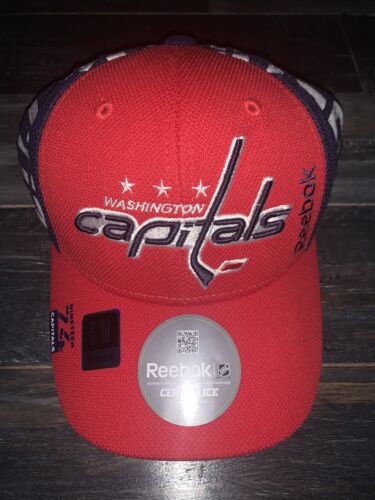 Men’s Washington Capitals Reebok Navy & Red Center Ice Draft Structured Hat S/M  - Picture 1 of 7