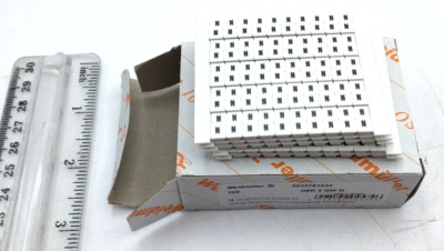 Weidmuller Lot of 500 Terminal Block Markers DEK 5 GW N 0522761034 New