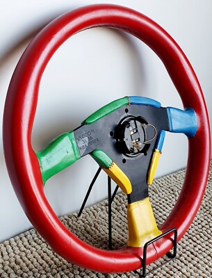 VICTOR Benetton Harlequin F1 formula1 leather steering wheel
