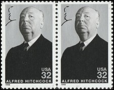 US 3226 Legends of Hollywood Alfred Hitchcock 32c horz pair MNH 1998