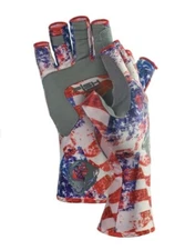 Fish Monkey FM11 Half Finger Guide Glove - Color Americana Size XXL