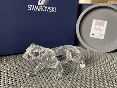 RARE Retired Swarovski Crystal Leopard 217093 Mint Boxed African Wildlife