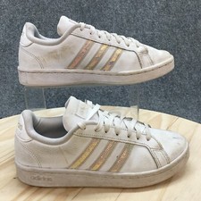 Adidas Sneaker Womens 6 White Grand Court Lace Up Casual Comfort Leather FW3734