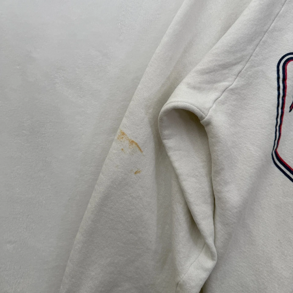 Винтажная мужская толстовка Atlanta Braves L белая MLB бейсбол вырез лодочкой флис 90-е - Изображение 4 из 4