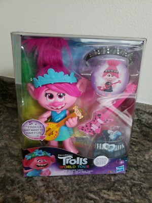 DreamWorks Trolls World Tour Pop-to-Rock Poppy Singing Doll Age 4+ New ...