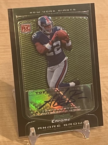 2009 Bowman Chrome Auto RC Andre Brown #134 NC State Wolfpack/New York Giants - Bild 2 von 3