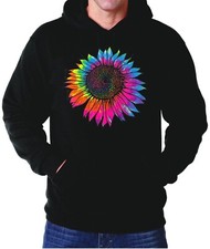 Hoodie Tie Dye Sunflower Hooded Sweatshirt