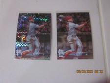 Harrison Bader RC 2018 Topps Chrome Lot of (2) XFractor Refractor and Base