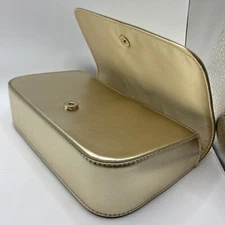 CHANTECAILLE  METALLIC GOLD TEXTURED MAKE UP BAG