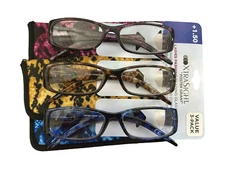 XtraSight by Foster Grant Reading Glasses Syriah (3 Pack)