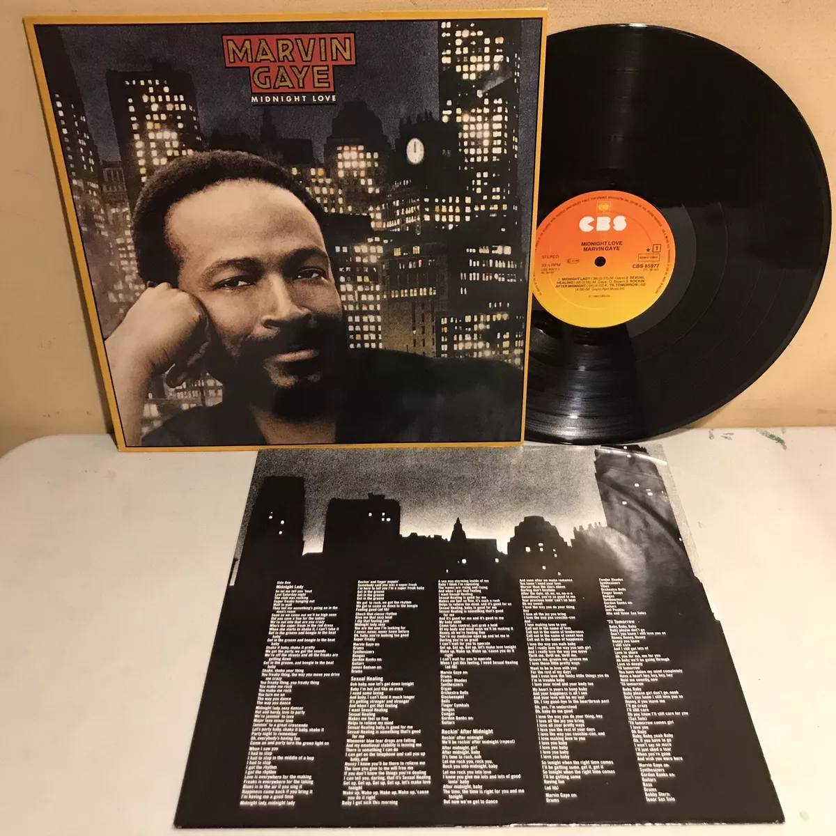 Marvin Gaye Midnight Love LP 1982 CBS 85977 IMPORT MADE IN HOLLAND