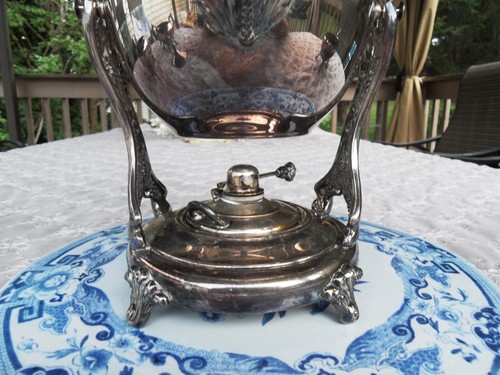 VINTAGE SILVER ON COPPER TEA SET WITH BURNER AND STAND. CROWN SYMBOL - Picture 6 of 14