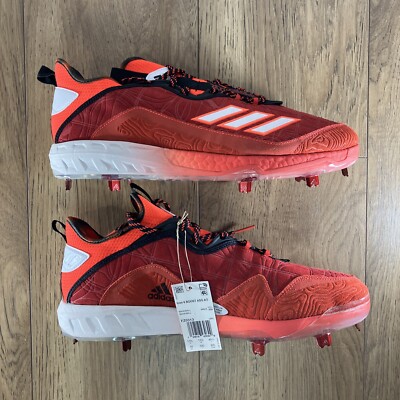 ADIDAS Icon 6 Boost ASG Red Orange White Metal Spike Baseball Cleats Mens Sz 14