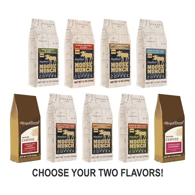 Harry & David, Moose Munch Gourmet Coffee, Assorted Ground Coffee, 2/12 oz bags
