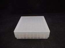 USA Scientific Plastic 81 Tube Rack 13 x 13 x 26mm Cell w/ Lid Clear 2381-5048
