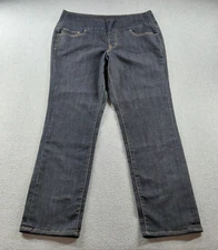 Jag Jeans Women’s Jeans Dark Blue Sz 14 Pull On Slim Fit Stretch High 33" Denim
