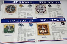 4 Vintage SUPER BOWL Patches