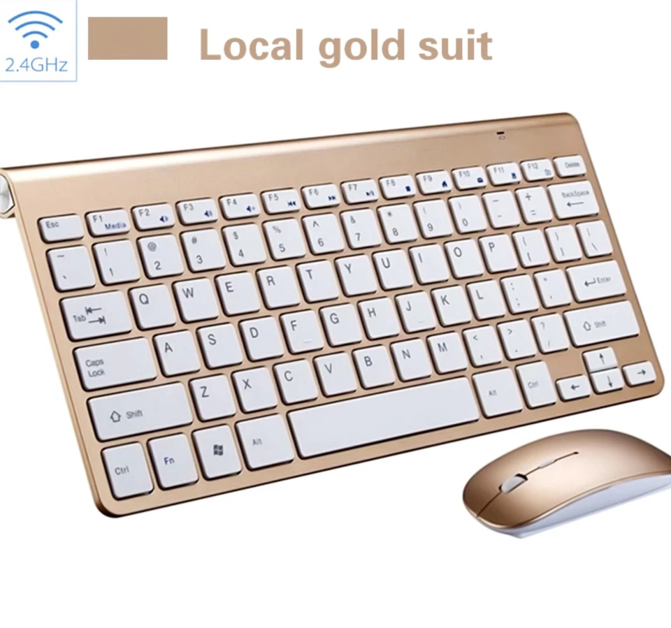 KEYBOARD MOUSE SET MINI WIRELESS WATERPROOF 2.4G COMPATIBLE iOS WINDOWS ✅BK04✅ - Image 2 of 4