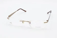 AIRLOCK SHATTERED 203 210 Brown Mosaic 50-18-135 Rimless Eyeglasses Frames O839