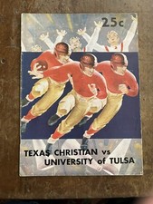 1936 Texas Christian vs Tulsa football program/SAMMY BAUGH/DAVEY OBRIEN-HEISMAN!