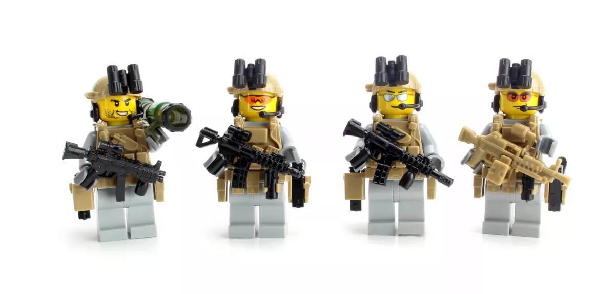 U.S. Army Rangers Complete Military Squad made with real LEGO® minifigures