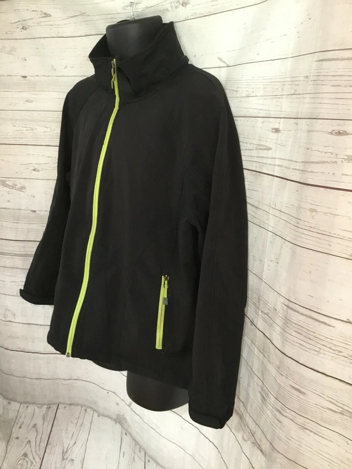 Chaqueta para mujer Xersion cremallera frontal negra manga larga  Foto 2 de 4