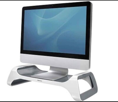 Fellowes I-Spire Series Monitor Lift Riser 20 x 8 7/8 x 4 7/8 White/Gray 9311101
