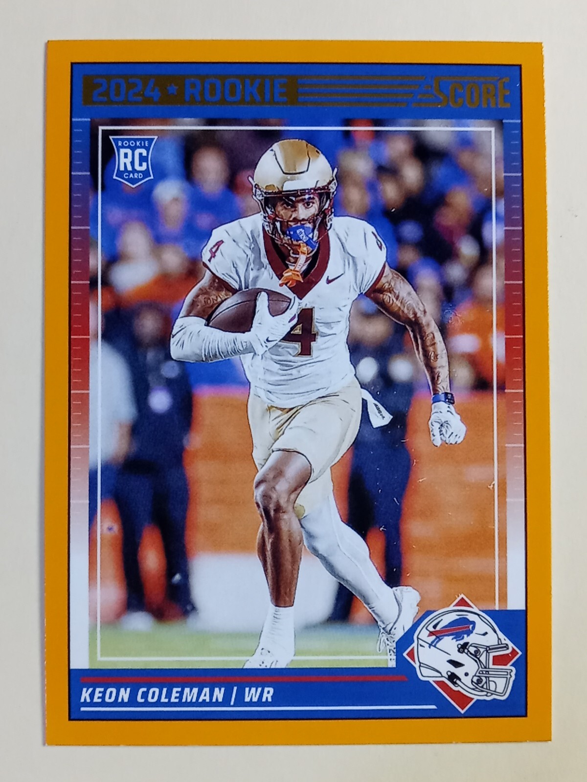 Keon Coleman 2024 Score Orange RC #337 Buffalo Bills Florida State Seminoles