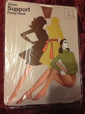 Vintage Pathmark sheer support pantyhose size medium